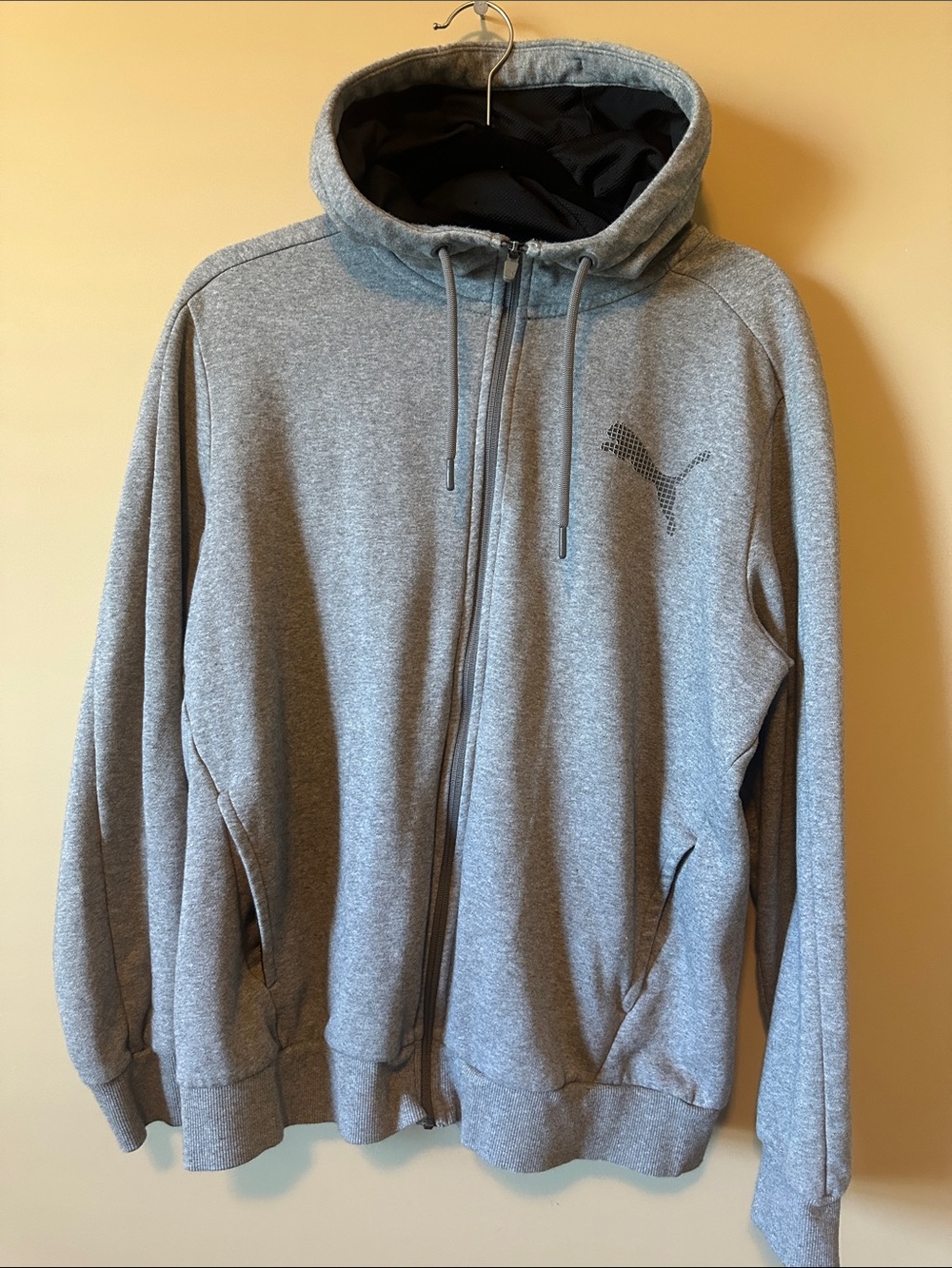 Puma Men's Light Gray Full-Zip Hoodie